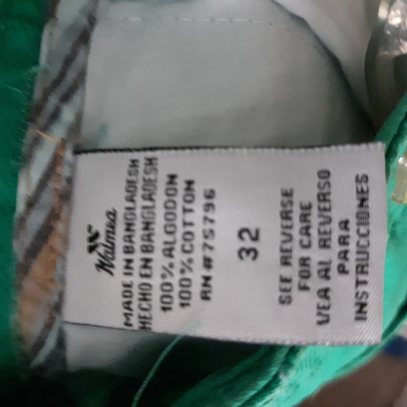 Walmea Mens Size 32 Green Shorts - Picture 4 of 5